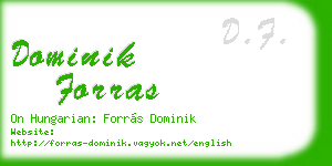 dominik forras business card