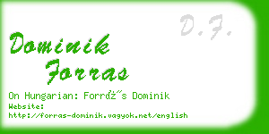 dominik forras business card